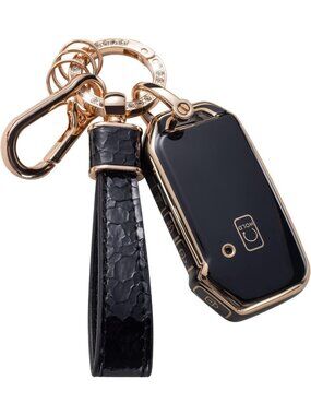 Black Key Fob Cover & Case for Kia Models - Smart Key Protector for Durability